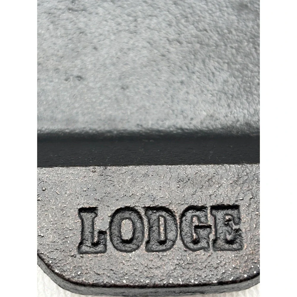Lodge 10.5 Inch Square Cast Iron Griddle Pan 9SGR USA Made Black